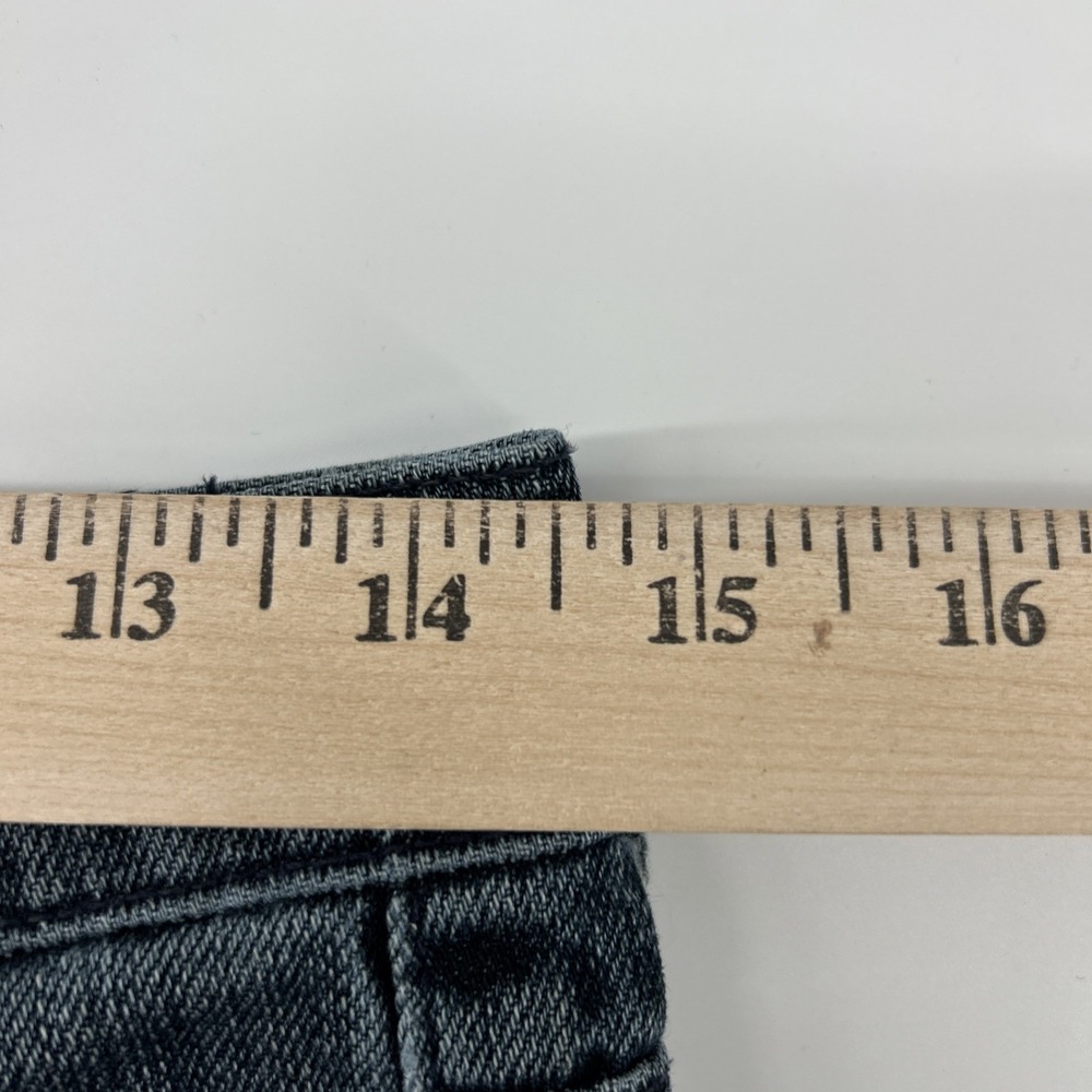 7 For All Mankind Jeans Dojo Women's 27 Blue Denim Flare Wide Cotton Stretch USA - Picture 10 of 14